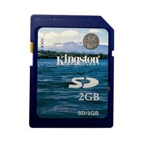 Kingston 2GB SD Memory Card Made in Japan Digital Camera Y2K Era Storage Media
